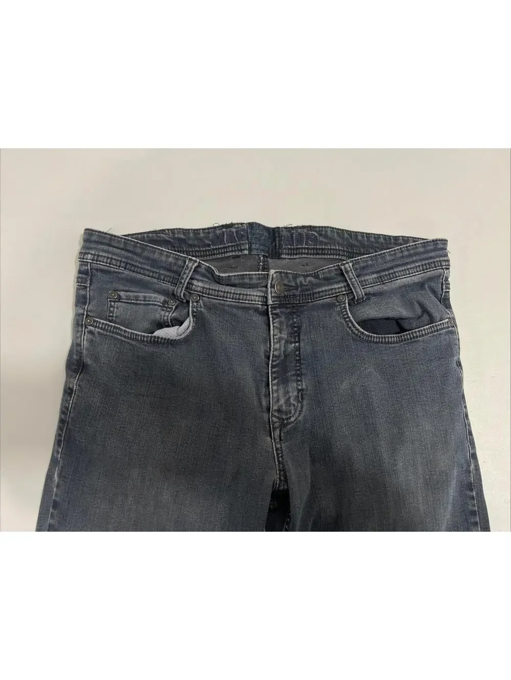 Mac Jeans Men's Dirty Wash Dark Gray Blue Jeans SIZE 35X31 $295